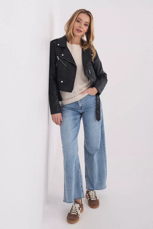 Trumpių rankovių megztinis modelis 222832 Factory Price