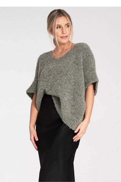 Megztinis trumpomis rankovėmis, modelis 217070 Figl