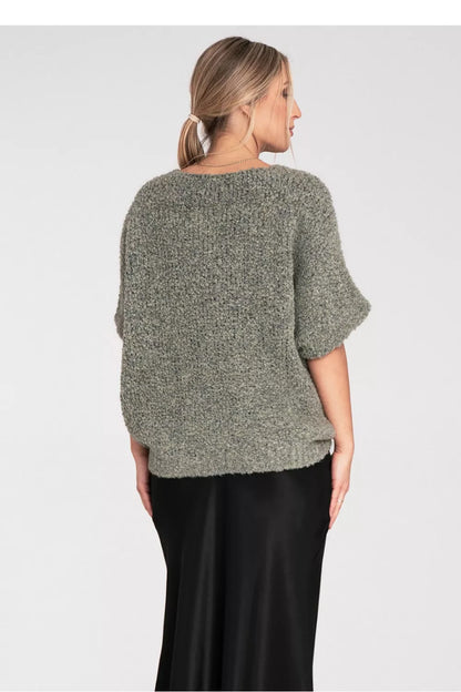 Megztinis trumpomis rankovėmis, modelis 217070 Figl