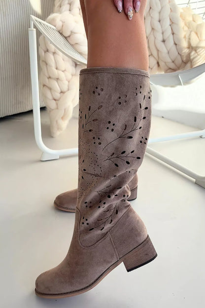 Atvirkštinio mezgimo batai, modelis 222527 Step in style