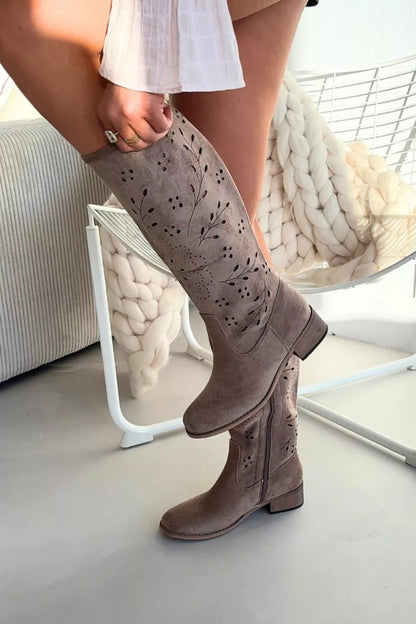 Atvirkštinio mezgimo batai, modelis 222527 Step in style