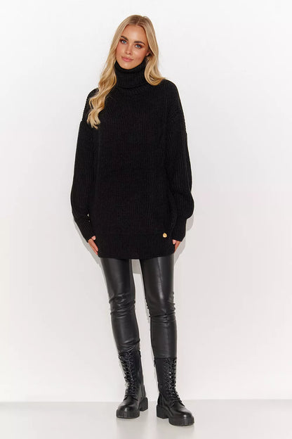 Megztinis su apykakle, modelis 185989 Makadamia